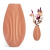 Artificial Flower Vase Unbreakable 20cm Modern Home Decor Boho Corrugation