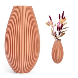 Artificial Flower Vase Unbreakable 20cm Modern Home Decor Boho Corrugation