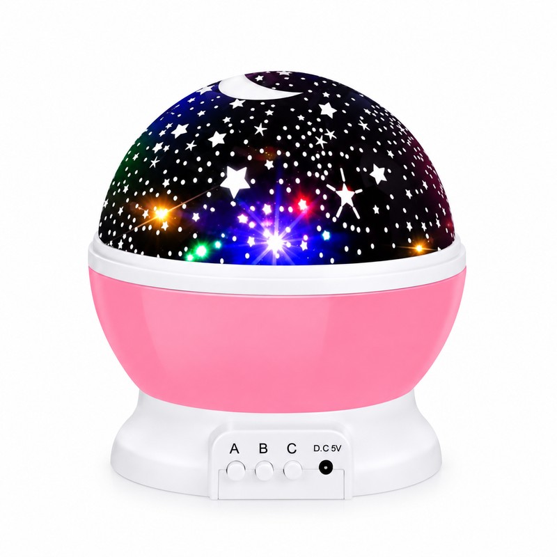Rotating Starry Sky Night Light Projector, Moon and Star Ceiling