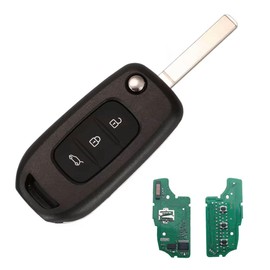 Heart Horse Replacement Car Key Shell for Re Nault Kadjar Symbol Megane 3 Captur with FSK 433 MHz 4A PCF7961M Chip, Symbol Remote Key Captur Key (3 Buttons)