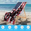 WZOMT Microfiber Beach Towel American Flag Motocross Beach Towel Funny