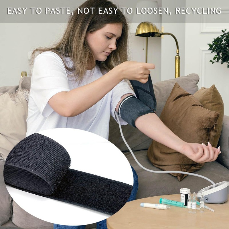 2'' Sew On Hook and Loop Strips, Non-Adhesive, Interlocking Tape,