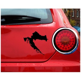 Samunshi® Croatia Sticker in 7 Sizes and 25 Colours (10 x 9.7 cm Silver)