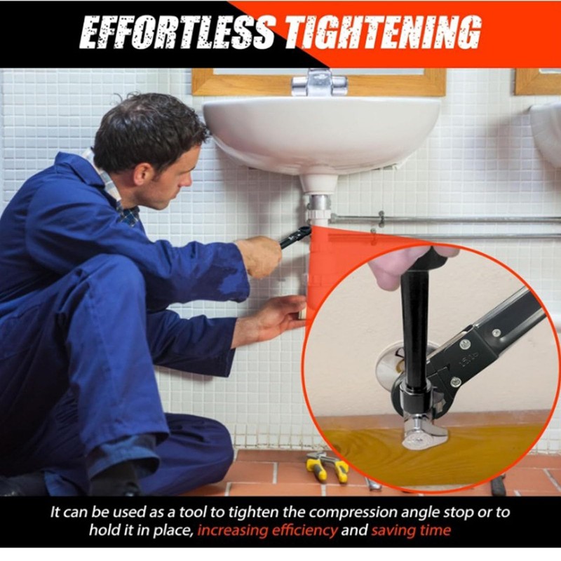 Plumbing Wrench Tools, Angle Stop Wrench Kit, Angle Stop Removal