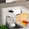Swaitee Kitchen Roll Holder without Drilling, One-Handed Operation Kitchen Roll