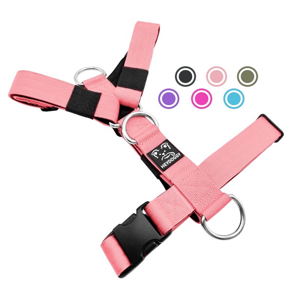 Robust Nylon Braided Anti-Pull Dog Harness, Adjustable Chest Harness with