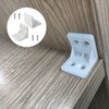 JJHXSM 16pcs L Shape Plastic Corner Bracket 28x28mm White Nylon