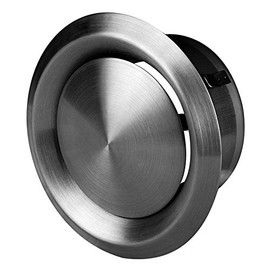 Blauberg UK 4 inch 100 mm Metal Ducting and Fittings - Stainless Steel Extract Air Valve - 100mm