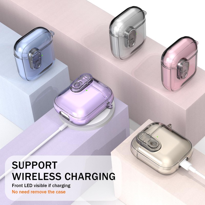 MHYALUDO Compatible with Airpods Case with Secure Closure, Compatible with