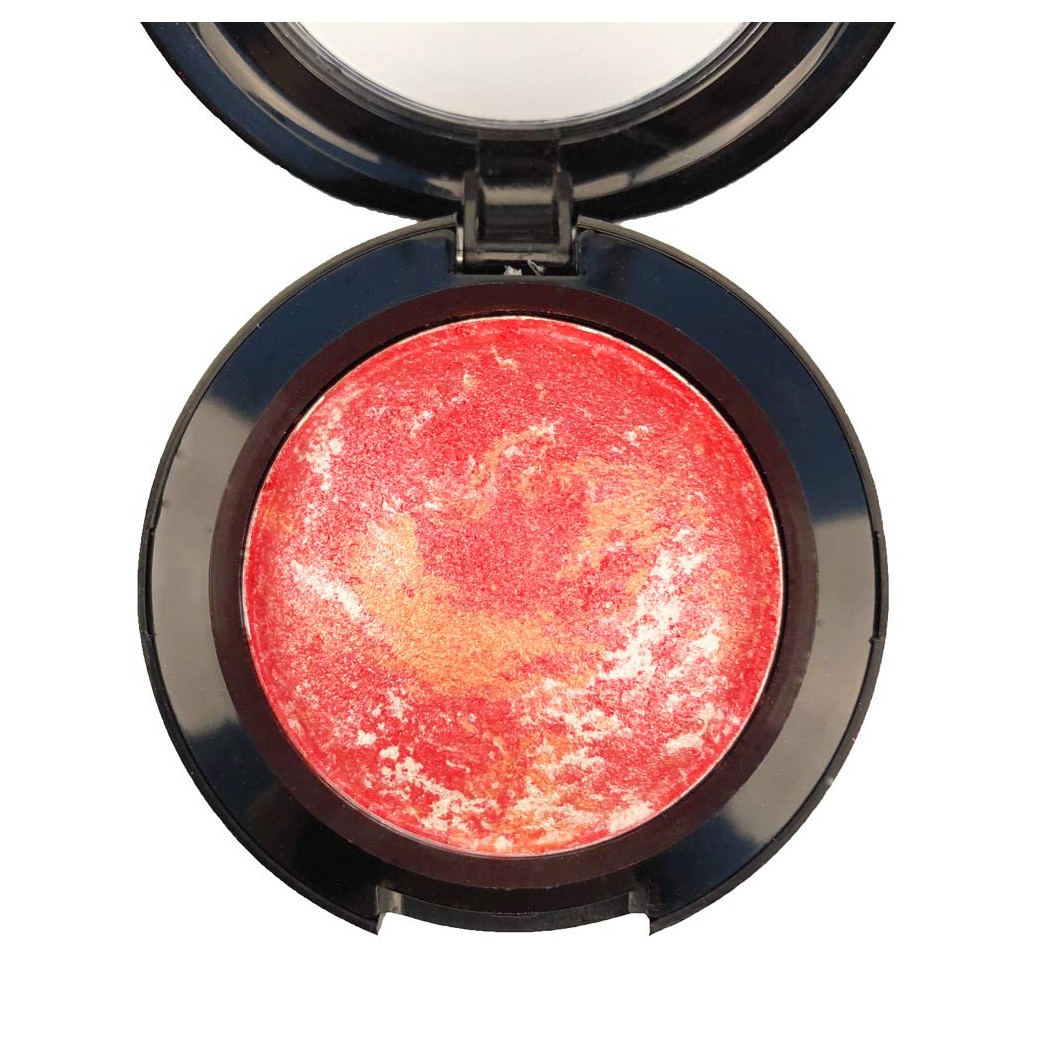 Mallofusa Single Shade Baked Eye Shadow Powder Palette Glitter Makeup Kit in Shimmer 15 Metallic Colors (Red Berry) 8g/0.28oz