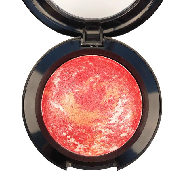 Mallofusa Single Shade Baked Eye Shadow Powder Palette Glitter Makeup Kit in Shimmer 15 Metallic Colors (Red Berry) 8g/0.28oz