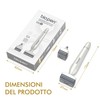 Derma Stamp, Dermastamp Regolabile 0-3mm 120 Titanio Aghi + 64