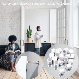 20 PCS Door Stop Caps, Door Stop Bumper Tips, Door Stopper Tips Caps, 0.39 Inch Door Stopper Replacement Rubber Tips, Door Stoppers Rubber Tip, Door Stop Caps for Door Wall Protection