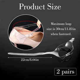 2 Pairs Detachable Shoe Straps for Heels, Elastic Transparant Heel Straps for High Heels for Women Replacement Ankle Straps for Heels Clear Anti Loose Shoelace with Adjustable Buck for Holding High He