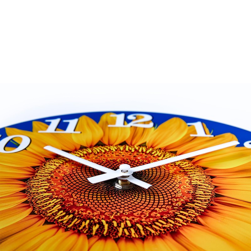 Yoiolclc Large Outdoor Clock Waterproof-Decorative Sun Flower Wall Clocks for
