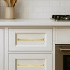 khtumeware 10-Pack Polished Brass Heavy-Duty Solid Cabinet Pulls, 5 Inch