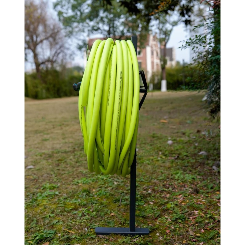 idyllictime Garden Hose Holder Stand for Outside with Tool Organizer