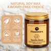 Fissiworx Vanilla Scented Candle Set 2 Pack, Candle for Home