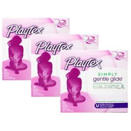 Playtex Gentle Glide Tampons Unscented Ultra Absorbency 36 Count (Pack of 3)