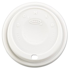 Dart 16El Cappuccino Dome Sipper Lids Fits 12-24Oz Cups White 1000/Carton