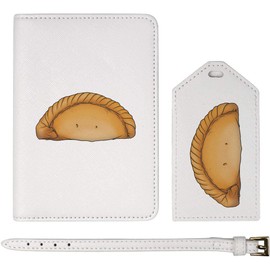 Azeeda 'Cornish Pasty' Passport Cover & Luggage Tag Travel Set (PA00013899)