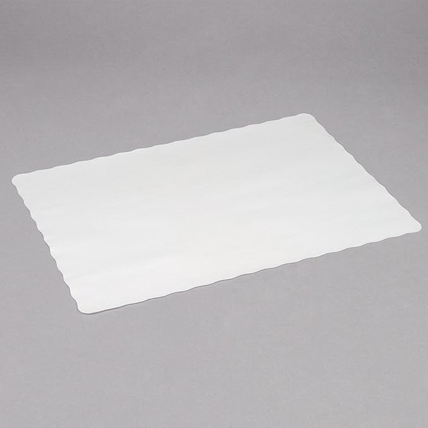 100 Count Wavy/Scalloped Edge Off-White Paper Placemats, 10" x 14",