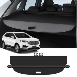 Bercicci Cargo Cover Compatible with Ford Edge 2015-2024 Accessories Carbon Fiber Texture Retractable Trunk Cover Security Shield Luggage Privacy (Carbon Fiber Texture)