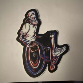 Unbranded Cool Wheelchair Disabled Logo Dude Decal Stickers & Button