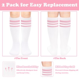 Toddler Soccer Socks 3T-4T Youth Girls Soccer Socks Kids 4-6 Toddler Knee High Sock for Girls Pink Baseball Sock Kids