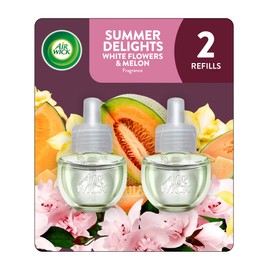 Air Wick Plug in Scented Oil Refill, 2 ct, Summer Delights, Air Freshener, Essential Oils