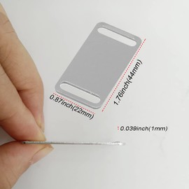 ABBECIAO Aluminum Blank Tags Metal Pet ID Tags for Laser Engraving Stamping for DIY Art Craft Decoration Gifts (Silver)