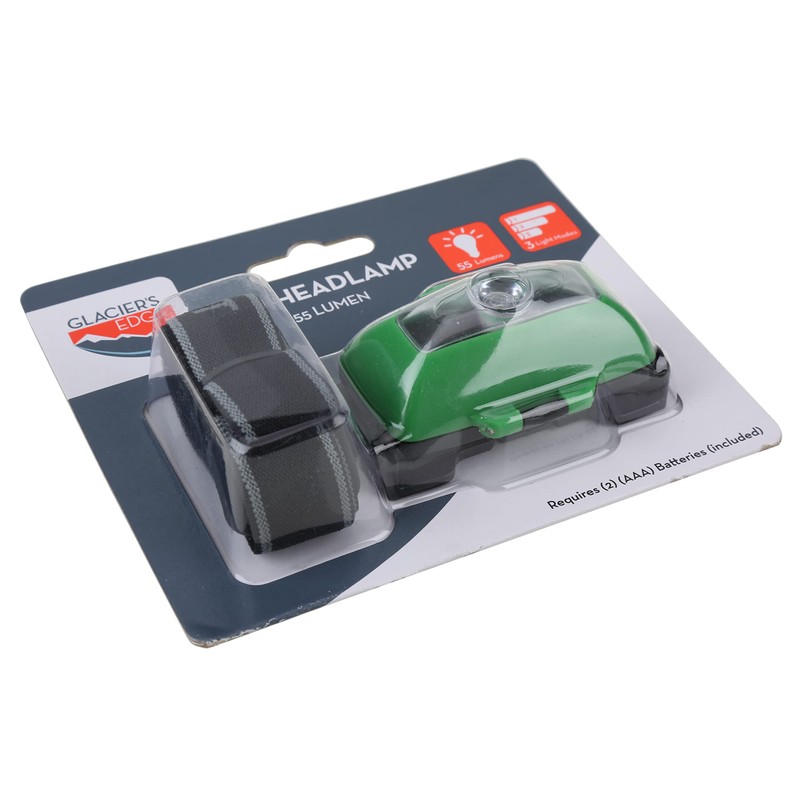 Glacier's Edge 6PK - 55 Lumen LED Headlamp Green 2X