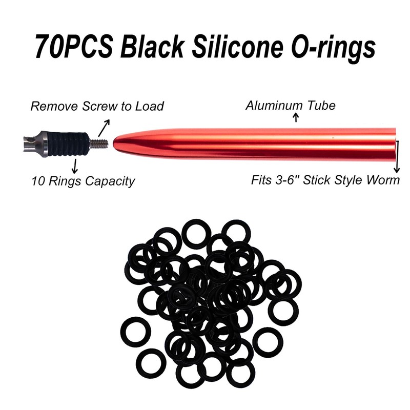 LAIBOREC Wacky Rigging Tool, Fishing Bait Rigs, Wacky Rig Ring
