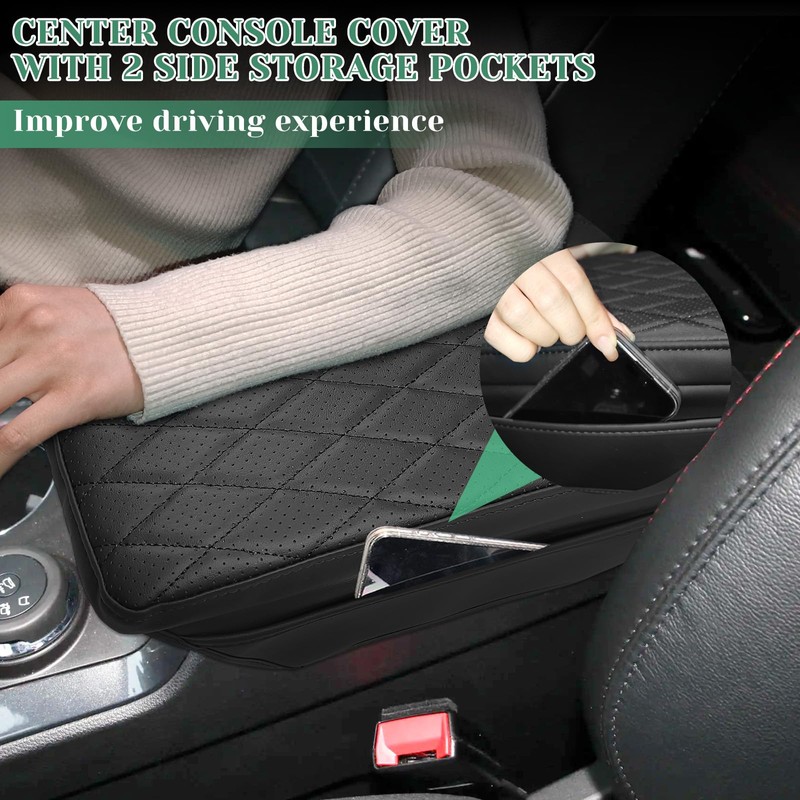 VKGUG Center Console Armrest Cover Compatible with Ford Explorer 2011-2019