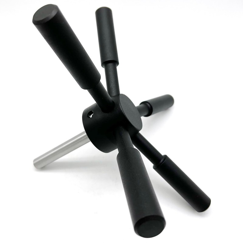 YOSEC 5 Spoke gun safe handle with black matte finish