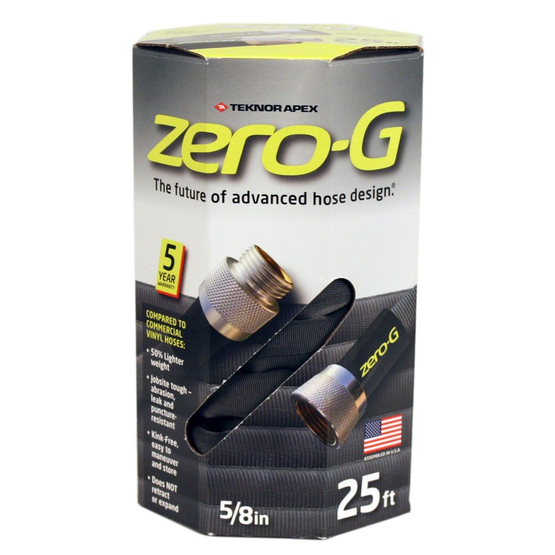 zero-G 25' Lightweight, Ultra Flexible, Durable, Kink-Free Garden Hose, 5/8-Inch