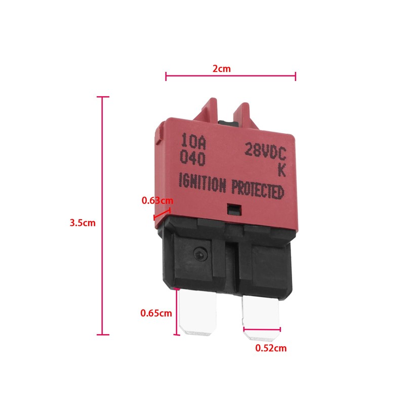 ECSiNG 10A Blade Fuse Circuit Breaker with Manual Reset Function