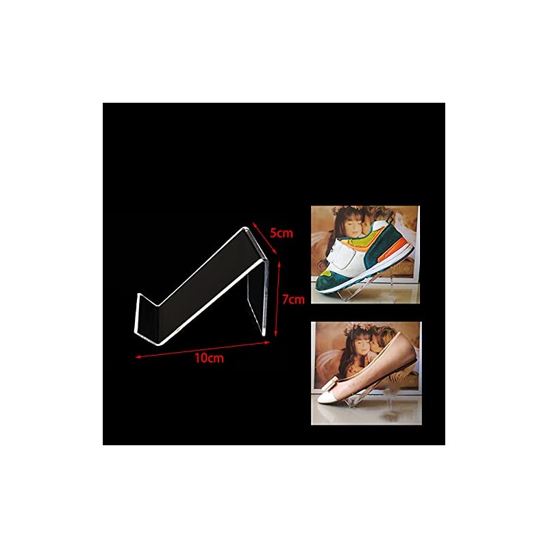 JIHUOO 8 Pcs Clear Acrylic Shoe Store Display Stands Sandal