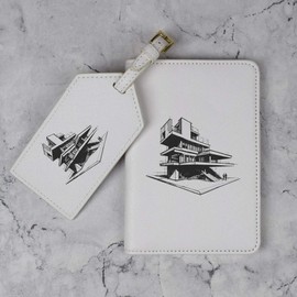 'Modern Architect Drawing' Passport Cover & Luggage Tag Travel Set (PA00028248)