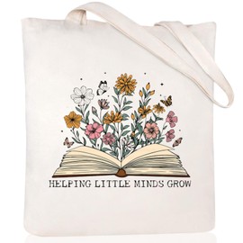 Teacher Appreciation Gifts Canvas Tote Bags Aesthetic for Women Cloth Cotton Bags Travel Bag Reusable Grocery Shopping Bag