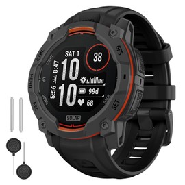 OVERSTEP Watch Bands Compatible with Instinct 3 Amoled/Solar 50mm 26mm Soft Siliocne Strap for Garmin Instinct 3 Smartwatches, Black