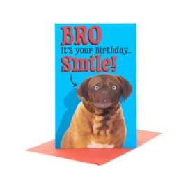 UK Greetings | Birthday Card for Brother | Happy Birthday Gifts | Him, Boys, Men | Smile Design | With Envelope | 152 x 230 mm
