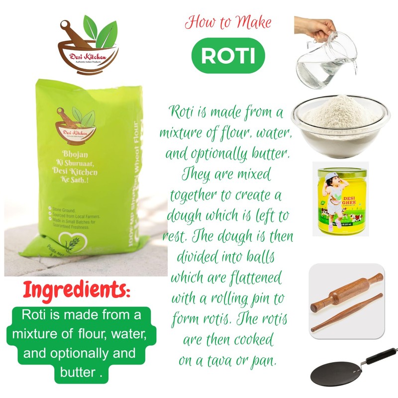 Desi Kitchen MP Sharbati Wheat Flour (Chakki Atta) 20lbs