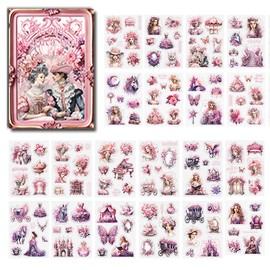 Alideco Vintage Scrapbook Stickers Set Baroque Garden Girl Pre-Cut Sticker for Adults Sticker journaling Stickers for Scrapbooking Tweezer 20Sheets (fenselianqu)