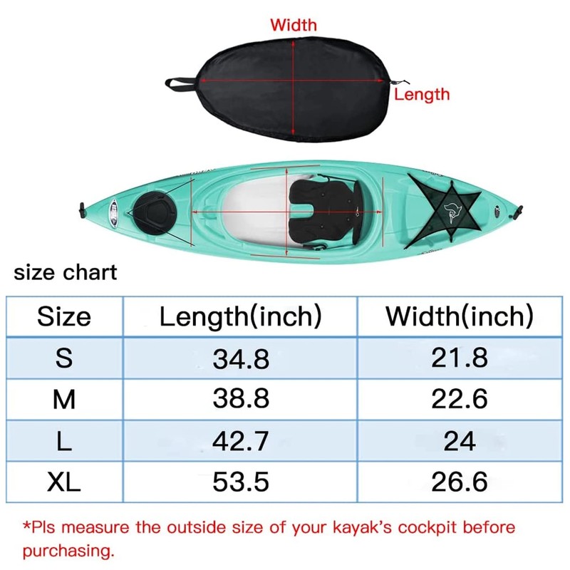UCEDER Waterproof Oxford Cloth Blocking Kayak Cockpit Cover UV50+ Seal