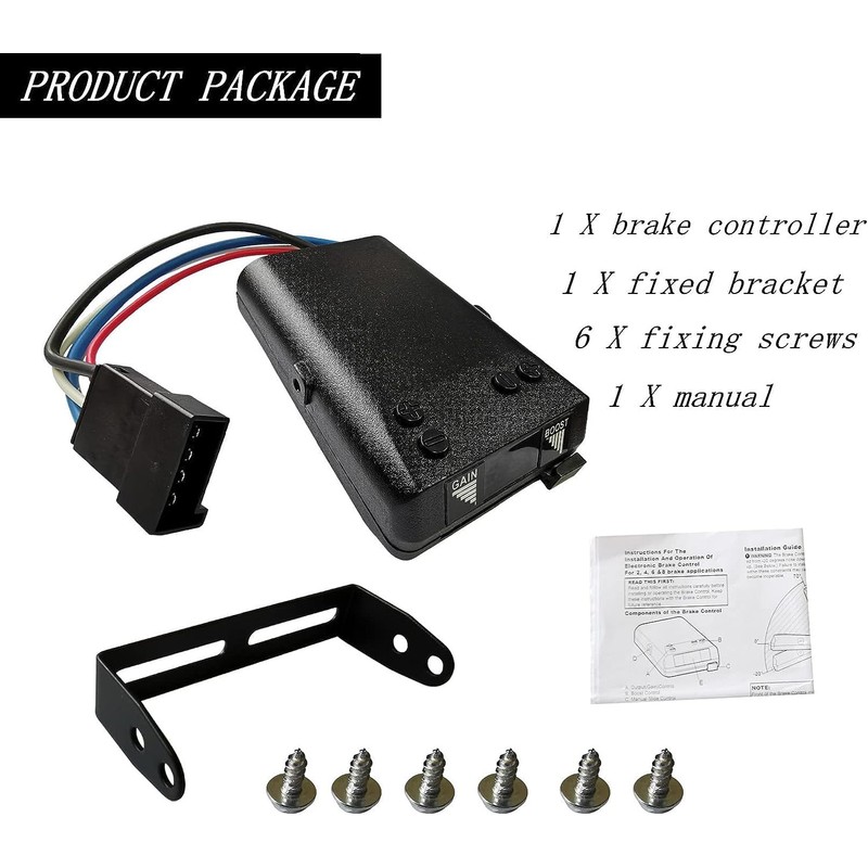 Timilge Proportional Trailer Brake Controller Kit, Digital Electric Brake Control