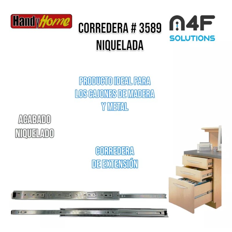 Handyhome Corredera Cajón Handy Home 40cm X 3.5cm 1 Paquete