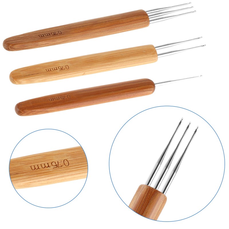 Sibba Dreadlock Crochet Hooks, 3 Pieces Dreadlock Hook Tool, Durable