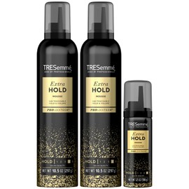 Tresemme Hair Mousse Set - Tres Two Hair Mousse Extra Hold + Tresemme Hair Mousse Extra Hold Travel Size Hair Mousse, Frizz Control Hair Care Products, Curl Mousse for Curly Hair (3 Piece Set)
