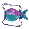 Xlabor Mermaid Drawstring Children Girls Tail Sequins Backpack Magic Reversible